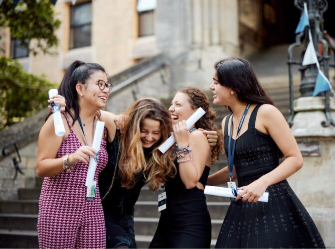Summer school students graduating